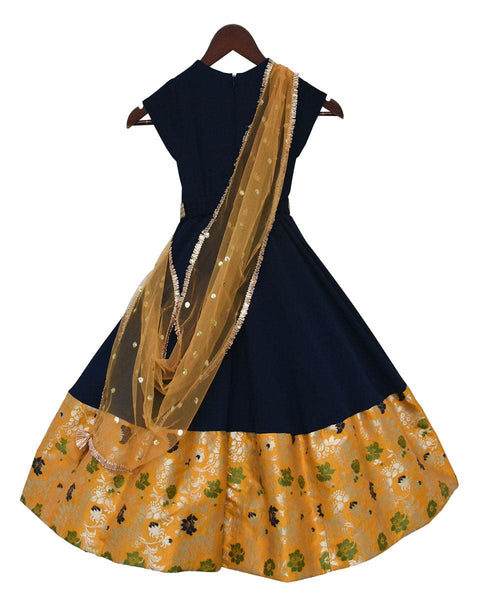 Pre-Order: Dark Blue Georgette Anarkali