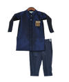 Pre-Order: Dark Blue Ajkan with Broach on Pocket