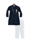 Pre-Order: Dark Blue Ajkan with Pant & Stone Broach