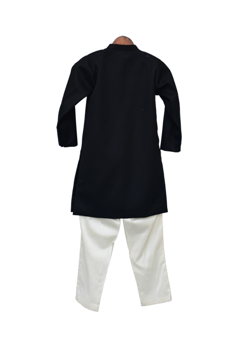 Pre-Order: Dark Blue Ajkan with Pant & Stone Broach