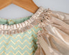 Pre-Order: Gold and Green Printed Dress