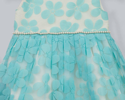 Pre-Order: White/Blue Dress with pearls
