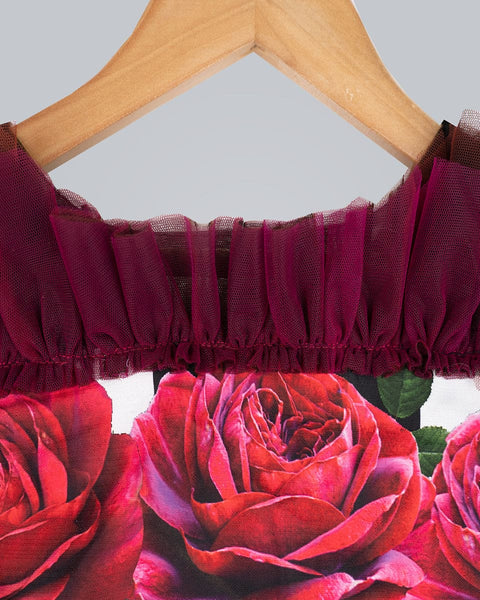 Pre-Order: Printed Ghagra Choli with Frilled Dupatta