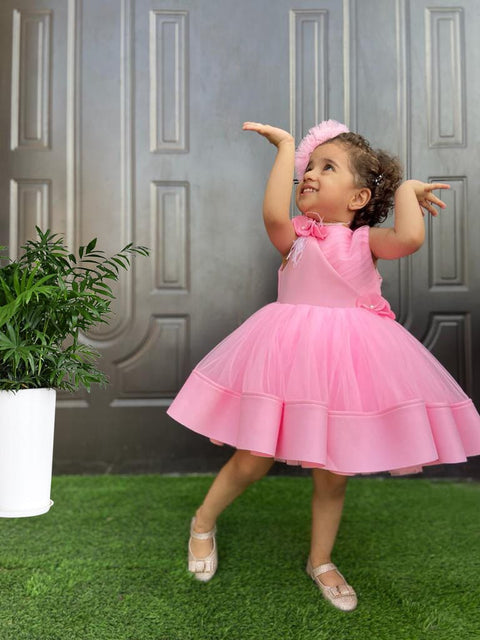 Pre-Order: Baby Pink Knee Length Dress