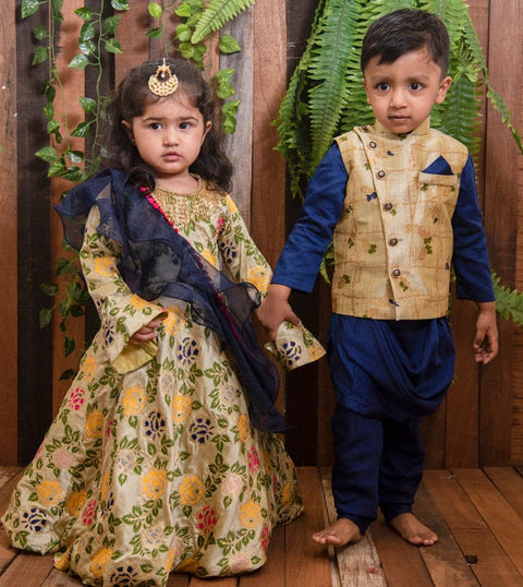 Pre-Order: Green Brocade Boy Drape Set