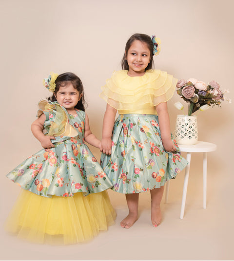 Pre-Order: Blue Yellow Goldie Gown