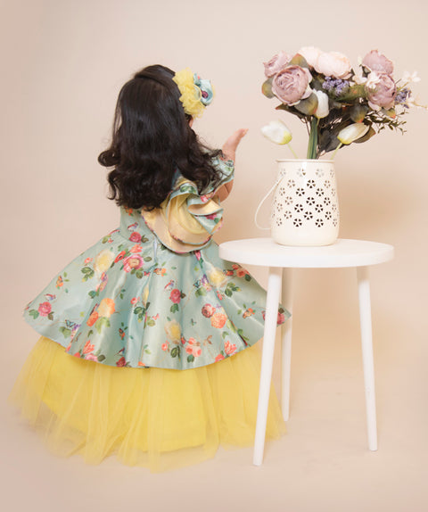 Pre-Order: Blue Yellow Goldie Gown