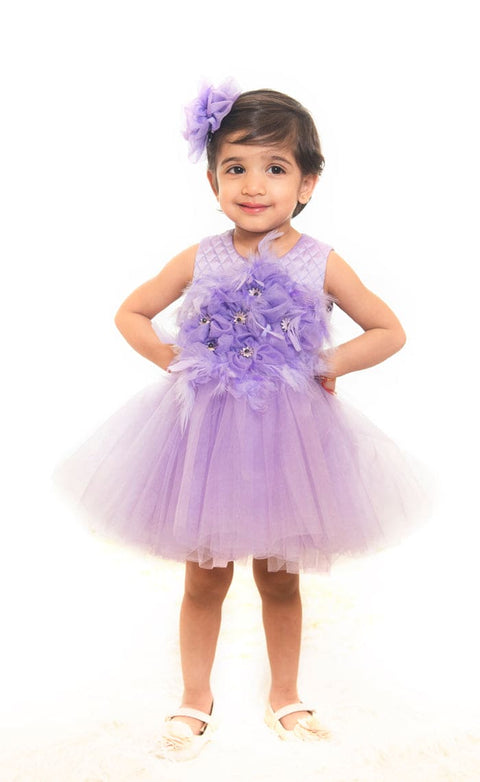 Pre-Order: Lilac Feather Short Dress