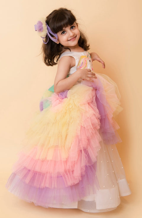 Pre-Order: Unicorn Gown with Multilayered back