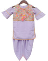 Pre-Order: Purple Kurti and Dhoti with Embroidery Jacket