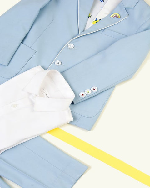 Pre-Order: Powder Blue Suit Set