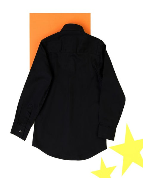 Pre-Order: Rainbow Zebra Embroidered Shirt-Black