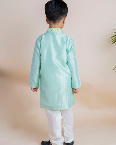 Pre-Order: Blue Mirror Kurta Churidar