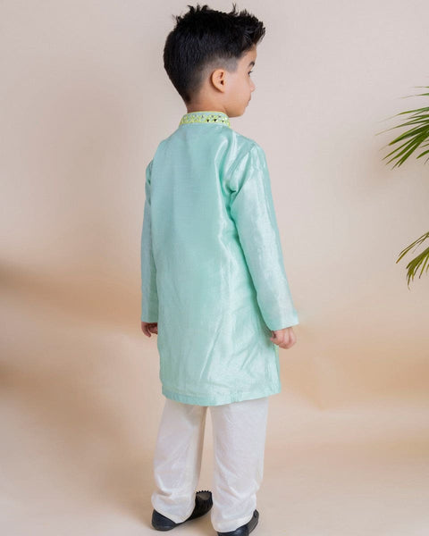 Pre-Order: Blue Mirror Kurta Churidar