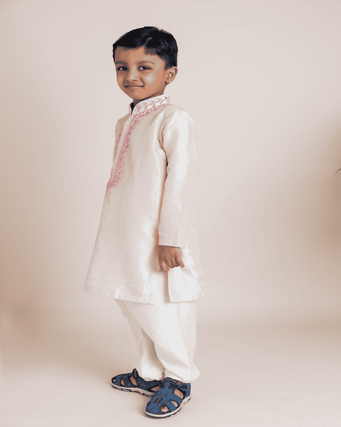 Pre-Order: Beige Mirror Kurta Churidar