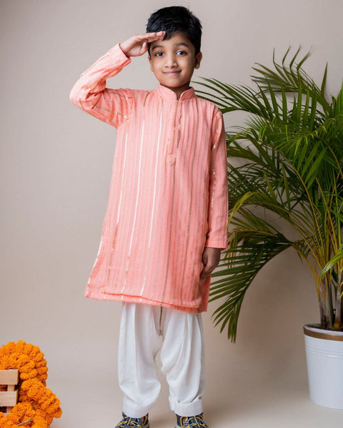 Pre-Order: Pink Sequins Kurta Patiala