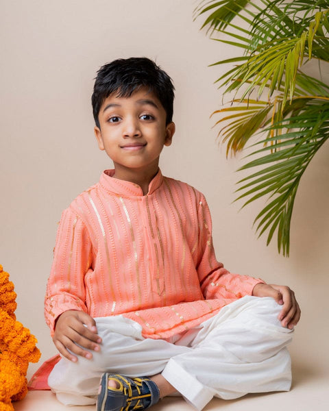 Pre-Order: Pink Sequins Kurta Patiala