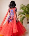 Pre-Order: Floral Soft Net Knot Ghagra