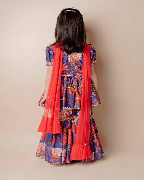 Pre-Order: Floral Peplum Sharara