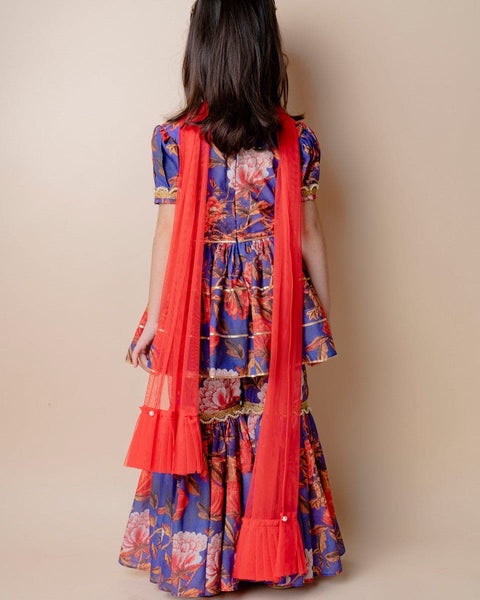 Pre-Order: Floral Peplum Sharara