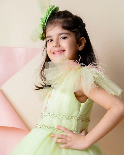 Pre-Order: Green Embroidery Dress