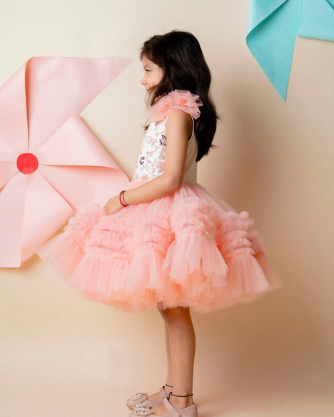 Pre-Order: Peach Ruffle Dress