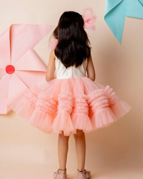 Pre-Order: Peach Ruffle Dress