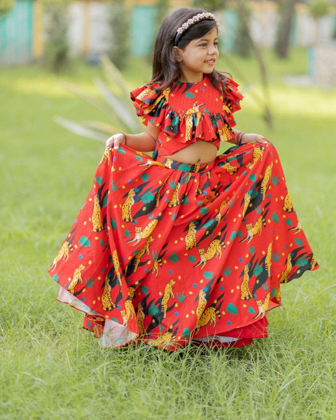 Pre-Order: Cheetah Ghagra Set