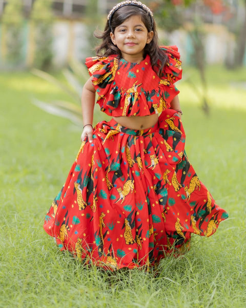 Pre-Order: Cheetah Ghagra Set