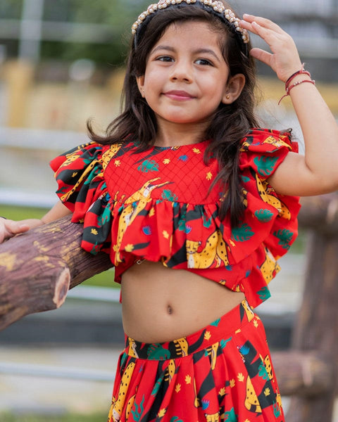 Pre-Order: Cheetah Ghagra Set