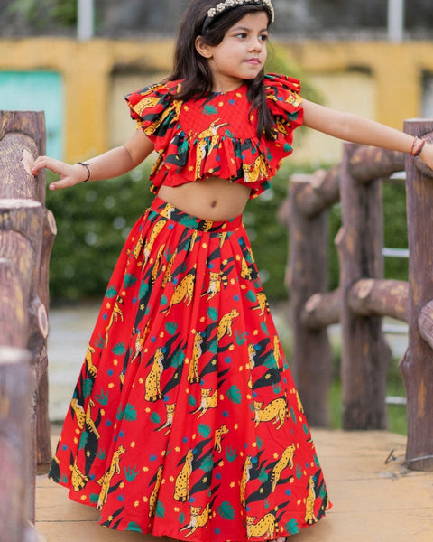 Pre-Order: Cheetah Ghagra Set