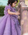 Pre-Order: Purple Sequin Structure Gown
