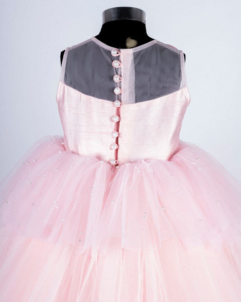 Pre-Order: Pink Butterfly High-Low Gown