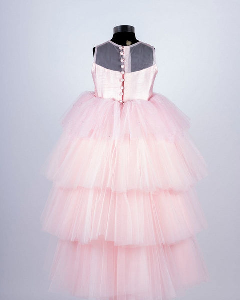 Pre-Order: Pink Butterfly High-Low Gown
