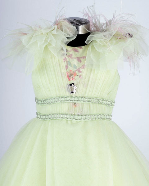 Pre-Order: Green Embroidery Dress