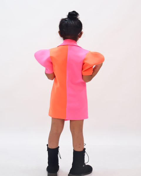Pre-Order: Neon Coat Dress with Hat