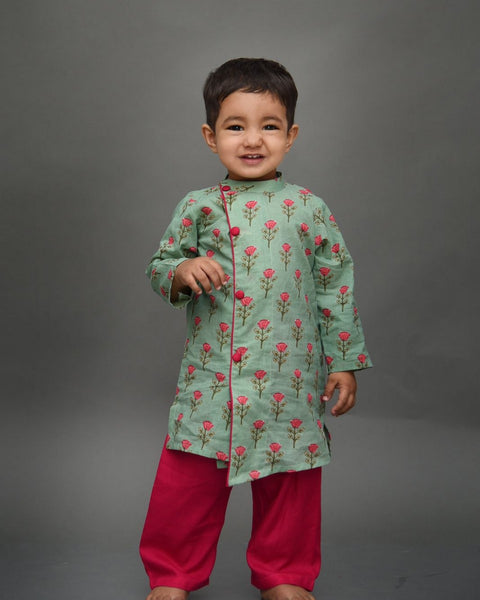 Pre-Order: Block Print Kurta Pajama Set