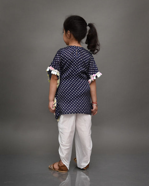 Pre-Order: Bandhani Print Kaftan with Dhoti