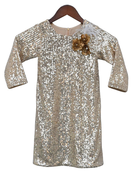Pre-Order: Gold Sequence Dress