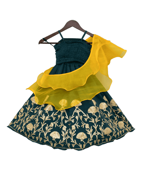 Pre-Order: Green Gota Lehenga Choli