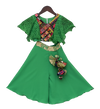 Pre-Order: Green Phulkari Top with Plazzo