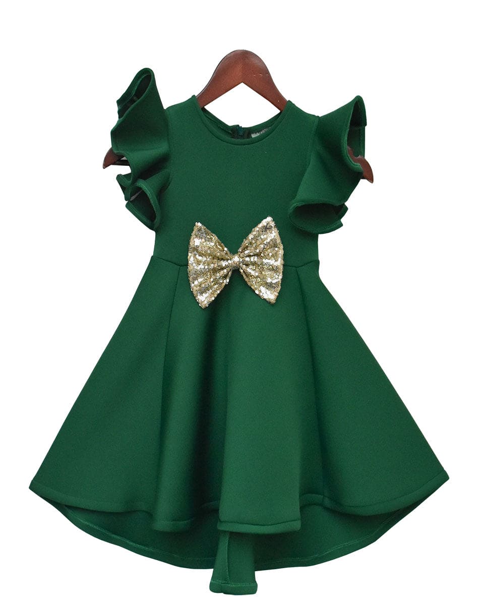 green emerald velvet dress Pre-Order: Green Lycra Dress– Peonyy Kids