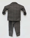 Pre-Order: Grey Check Coat Pant Set