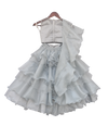 Pre-Order: Grey Choli with Lehenga