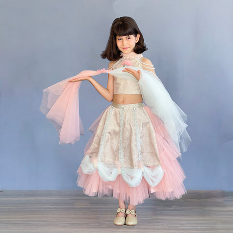Pre-Order: Kiddie brocade ghaghra choli