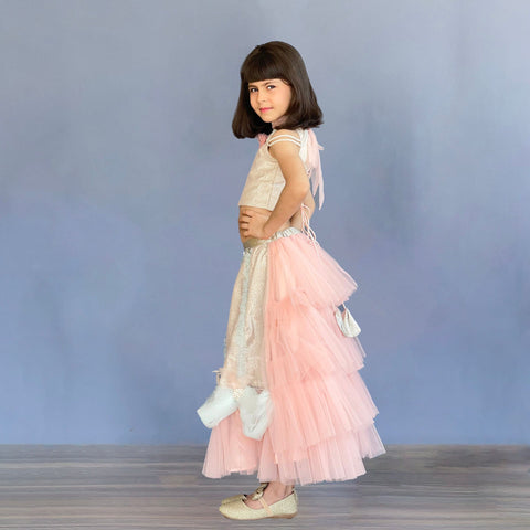 Pre-Order: Kiddie brocade ghaghra choli