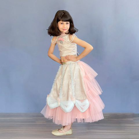 Pre-Order: Kiddie brocade ghaghra choli