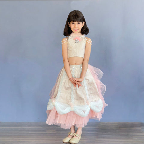 Pre-Order: Kiddie brocade ghaghra choli