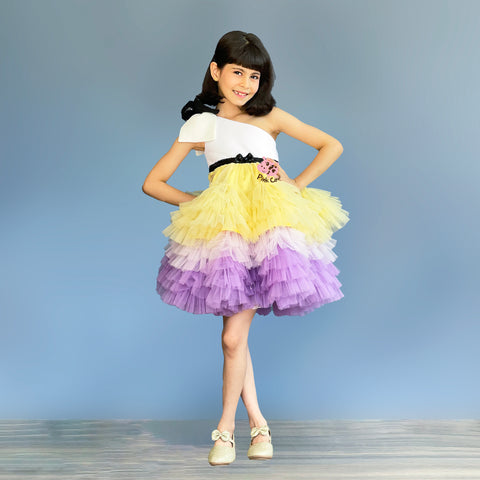 Pre-Order: Ruffled One Shoulder Dress