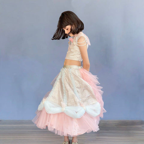 Pre-Order: Kiddie brocade ghaghra choli